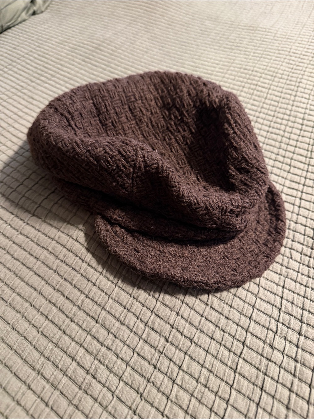 LC Lauren Conrad Chocolate Brown Slouchy Knit Hat
